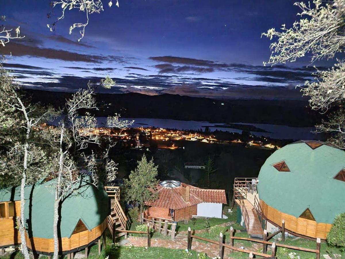Hotel Glamping sede campestre Mirador a Pueblo Viejo Guatavita Exterior foto