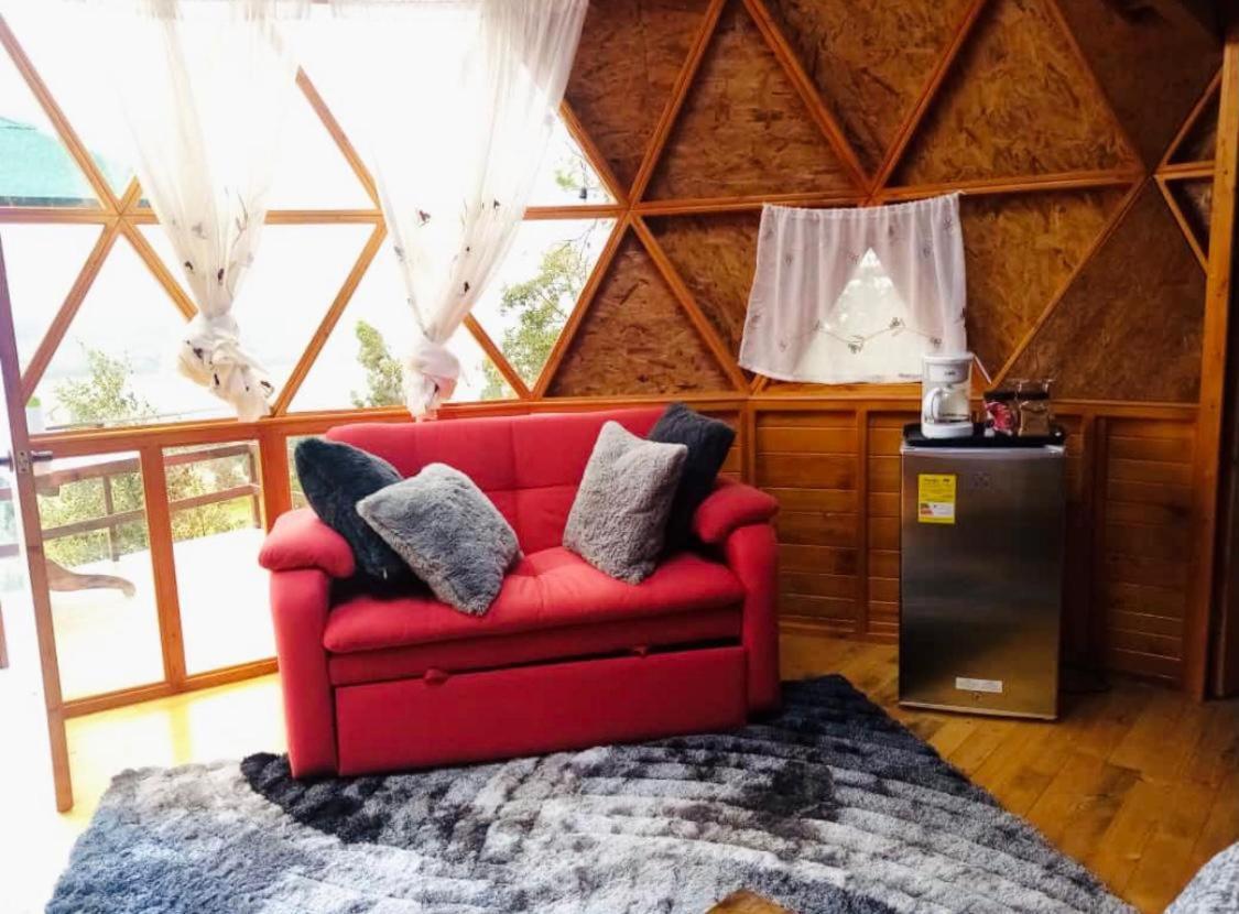 Hotel Glamping sede campestre Mirador a Pueblo Viejo Guatavita Exterior foto