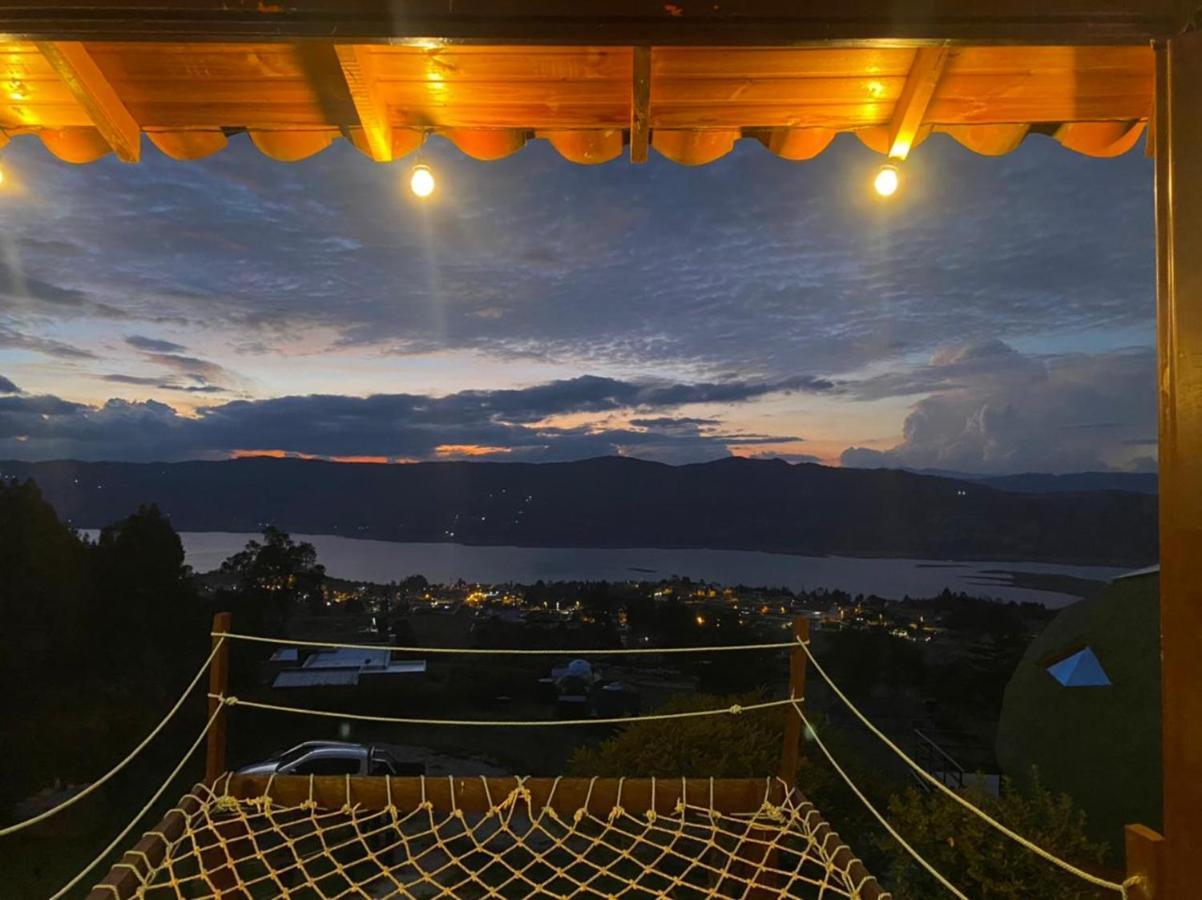 Hotel Glamping sede campestre Mirador a Pueblo Viejo Guatavita Exterior foto