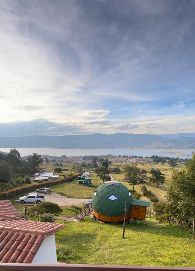Hotel Glamping sede campestre Mirador a Pueblo Viejo Guatavita Exterior foto