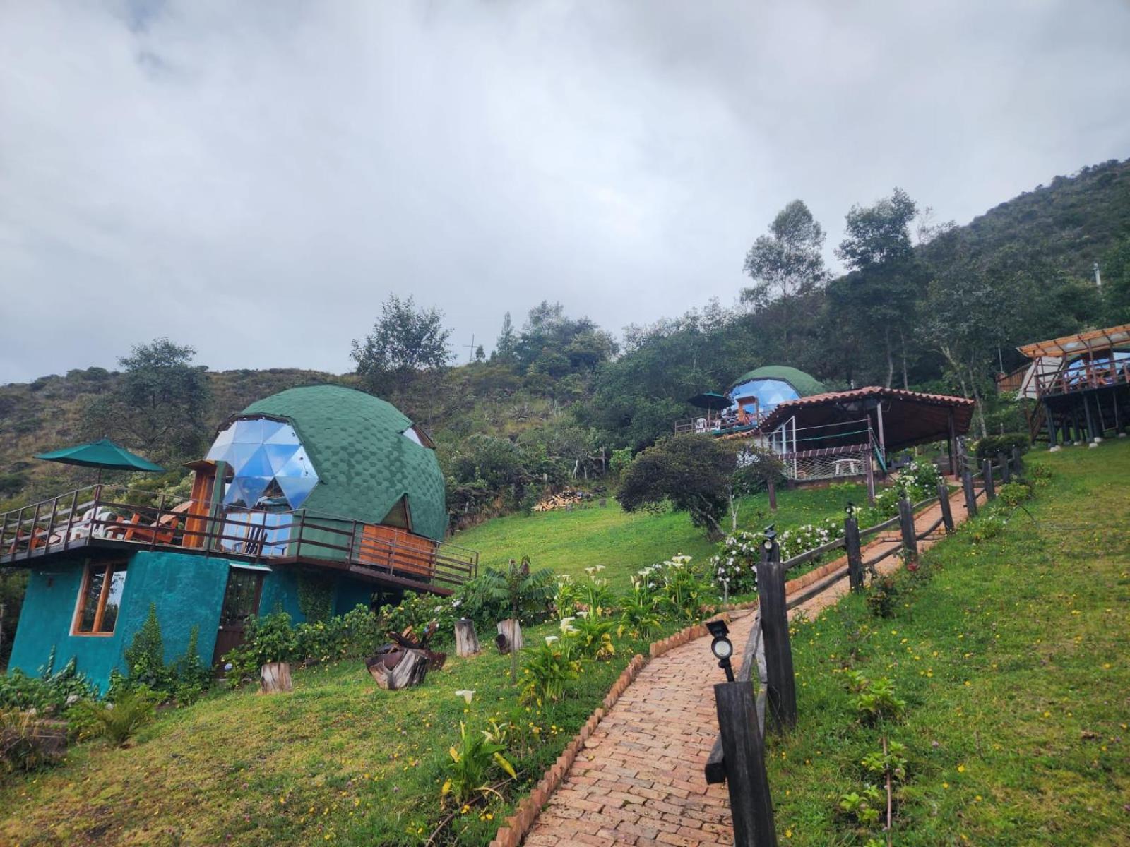 Hotel Glamping sede campestre Mirador a Pueblo Viejo Guatavita Exterior foto