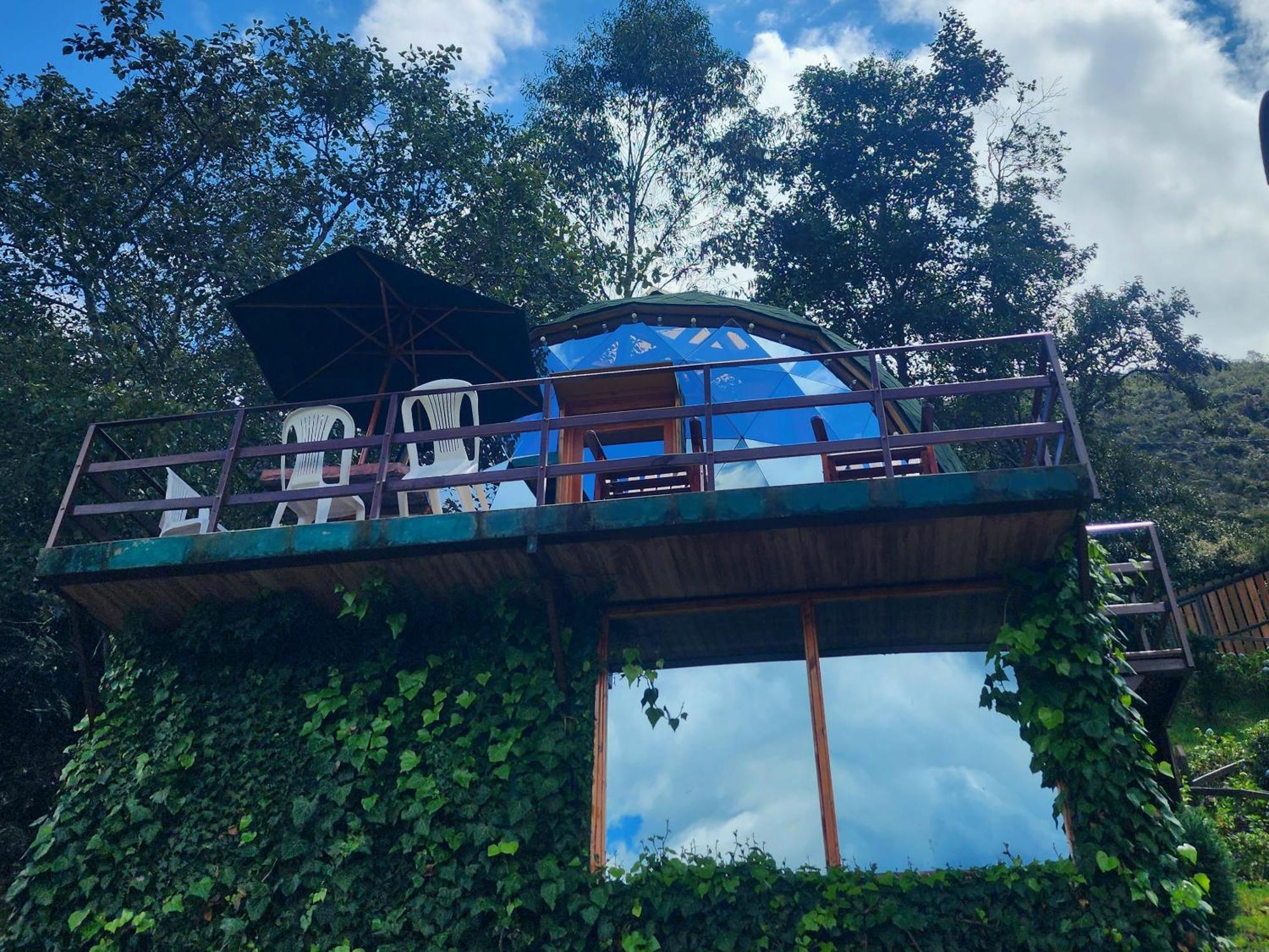 Hotel Glamping sede campestre Mirador a Pueblo Viejo Guatavita Exterior foto